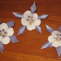 Gumpaste Columbines gumpaste columbines. I was commissioned to make these gumpaste columbines by another caker who had ordered silk columbines for a wedding...