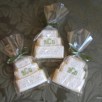 Wedding Cake Cookies Monogram wedding cake cookies.....bride and groom gave them out as favors.