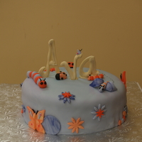 First Birthday Cake Letters done with white chocolate