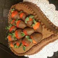 Valentines Cake Chocolate cake with chocolate buttercream icing.