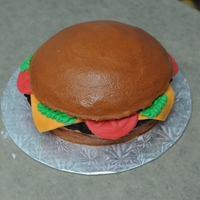 Hamburger My first hamburger cake made for a family BBQ. Used cake ball recipe for hamburger got the idea from another CCer. WASC for bun covered in...