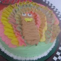 Turkey Cake This is a Turkey cake made with butter cream. I got this idea from other pics here on CC.