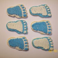 Baby Foot Print Cut-Out Cookies 