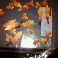 Gumpaste Fall Leaves made these from a gumpaste/fondant mix and airbrushed them