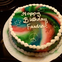 Tye Dye Airbrush Cake 