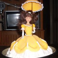 Southern Belle With Parasol I made this cake for a friend of mine for her birthday. The cake is chocolate and all decorations are fondant, except for the parasol that...