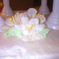 60Th Aniversary b/c with fondant cross lemon and chocolate