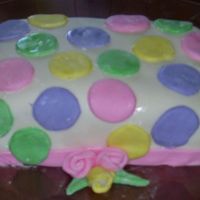 My First Cake My first cake with mmf. my 4 year old helped so there are lots of fingerprints. :)