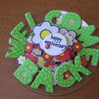 Welcome Back Tray Cookies to celebrate the return of a co-worker from maternity leave. Found out at the last second that we were also celebrating my VPs one-...