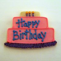 Happy Birthday Cookie Cookies made to celebrate a good friend's 30th birthday. Obviously couldn't fit 30 candles, so made 10 cookies with 3 candles...