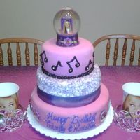 Hannah Montana This was a cake I made for my neice. I was very happy with the end result. It's covered in MMF and the middle tier is butter cream...