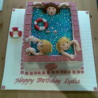 Swimming Pool Cake For a little girl who likes swimming
