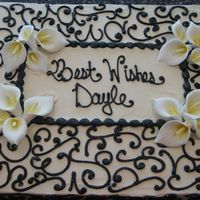 Bridal Shower gumpaste flowers and scrollwork