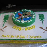 Puna Canoe Club 30Th Anniversary Logo of Puna Canoe Club of the Big Island of Hawai`i. All buttercream.