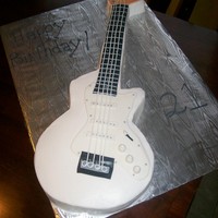 White Guitar For a guitar player!!! I loved making this cake!!