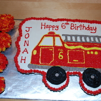 Firetruck Cupcake Cake My first cupcake cake!