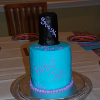 Perfect Ten Nail Polish Cake For my daughter's 10th spa birthday party. Made of 3 6" rounds. Handle is 3 layers of cake cut with a circle cutter. All BC.
