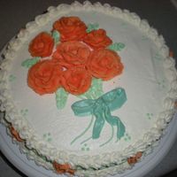 Last Cake From My Fist Couse Of Decorating Class.. I know it's not that beautiful but I had some trouble with the icing. By mistake I dobbled the amount of butter. It was to soft and...