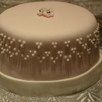 1St Fondant Cake Lemon cake with lemon whipped cream filling and SMBC covered in pink fondant. TFL!