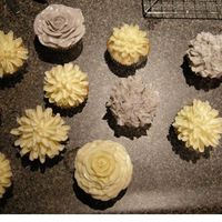 Floral Cupcakes Inspired by little cakes by the whimsical bakehouse. Here are all of them together on my counter TFL!