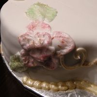 Flower Detail Flower detail on brush embroidery cake TFL