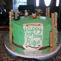 Kung Fu Panda Cake This was a small but FUN cake to decorate. I took the ideas from some of the ladies from this site. =) Thanks!! It was for my co-workers...