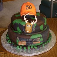 50Th Birthday Hunting Cake A HUGE thank you to Kerry_Kake for the inspiration and ALL the help she gave me!