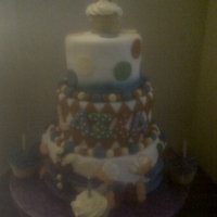 Tiered Clown This is a clown or circus themed cake that my client brought a picture to me to replicate. TFL
