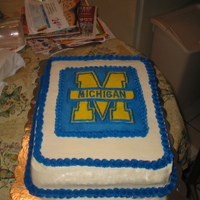 Michigan Grooms Cake This was a groom's cake. All buttercream. Logo was a buttercream transfer