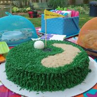 Hole In One.. Almost This is the cake I made for Father's Day this year. We had a BBQ and all the dad's present were avid golfers. It was yellow cake...