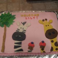 Giraffe And Zebra Made this cake for a coworker's baby shower. Saw a picture of the Giraffe and Zebra on CC and fell in love with them! :) Thanks...