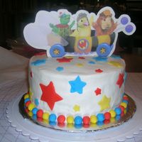 Wonder Pet Birthday Cake I made this last minute cake. It's Frence Vanilla cake with oreo filling. Iced with buttercream and fondant accents. TFL