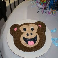 Monkey Cake I made this for my girlfriends baby shower. She was doing her little boys room in a jungle theme. I used a bear cake pan and just made it...