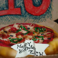 Pizza Birthday Cake Fondant pizza birthday cake