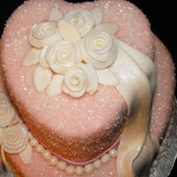 Small Heart Shaped Wedding Cake small wedding cake, pink fondant