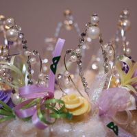 My First Wedding Cake 16, 12, 9, 6 inches...almond cake, pineapple filling, and chocolate cake w/ chocolate ganache and orange buttercream filling