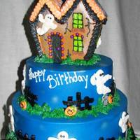 Halloween Haunted House Birthday Cake 