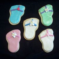 Sandals NFSC with marshmallow fondant and royal icing