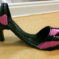 Zebra Stripe Gumpaste Shoe 