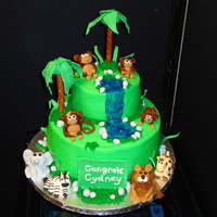 Jungle Cake I made this for a baby shower at work. I am really happy with the way it turned out. Everyone at the party loved it, especially the mom to...