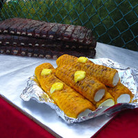 Ribs And Corn-On-The-Cob I made this for my cousin's birthday and annual adult cookout. There are 4 "slabs of ribs" covered in BC and the ears of...