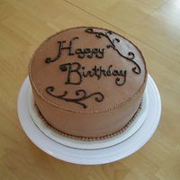 Triple Chocolate Cake My first "for sale" cake. Chocolate cake, fudgy filling, chocolate buttercream! YUM!!!