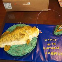 Fisherman Catching A Largemouth Bass With A Cake As Bait Saw this concept online and had to do it. It came out so cute.