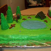 Outdoors Cake This cake was made for a pastor appreciation reception. The pastor is a big outdoorsman. Fun cake to make!