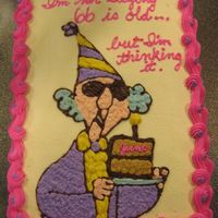 Maxine Chocolate cake with buttercream frosting. Hand drawn Maxine. This was done at my mother's request for her birthday.