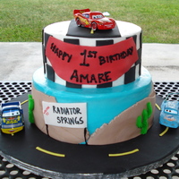 Disney's Cars Second version of a Disney's Cars movie cake. Design is a combo from many great CC designers!