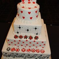 Vegas Wedding 9/5/09 This was a wedding cake for my niece. Reception in a casino.....