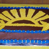 Arrow Of Light Cake - Cub Scouts Blue And Gold I saw this cake here on Cake Central. My version is not as long and skinny, but you still know it is the Arrow of Light badge.