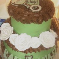 Baby Chase's Baby Shower This is the finished cake with CT decorations and gumpaste roses. If I were not such a spaz this cake would have been fun to make :) TFL...