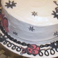 Emo Girl Cake I am much more of a baker than I am a decorator. This was my first time doing choc transfers. Red Velvet cake with, of course, cream cheese...